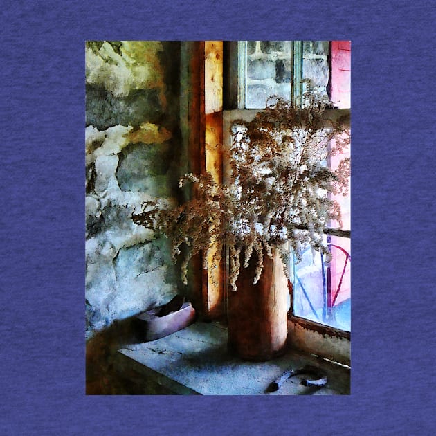 Dried Flowers on Windowsill by SusanSavad